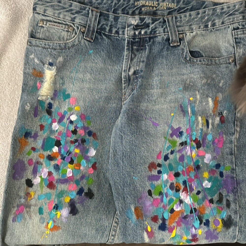 Winnie Woodson | Hand-Painted "Follow the Whimsey" Artisan Jeans